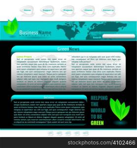 Green inspired web background with room to add your own text