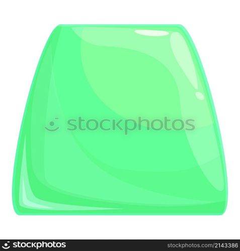 Green jelly icon cartoon vector. Candy fruit. Sweet dessert. Green jelly icon cartoon vector. Candy fruit