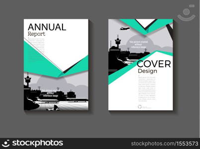 green layout green abstract background modern cover design modern book cover Brochure cover template,annual report, magazine and flyer Vector a4