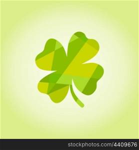 Green leaf a clover. A vector illustration