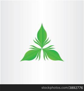 green leaf abstract vector symbol design