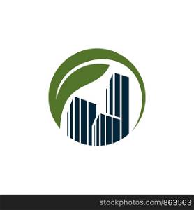 Green Leaf Architecture Logo Template Illustration Design. Vector EPS 10.