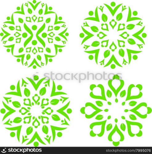 green leaf decorating