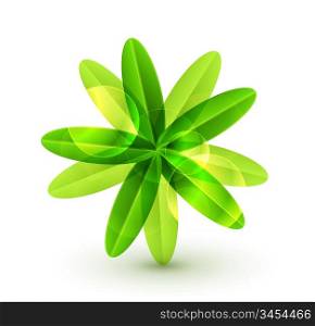 Green leaf ecology concept