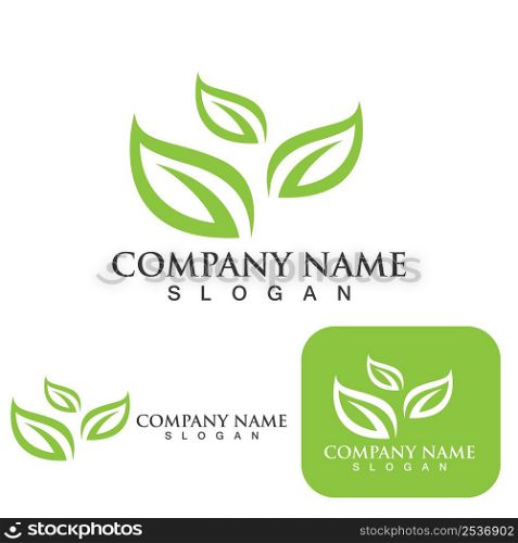 Green leaf ecology Logo nature element vector