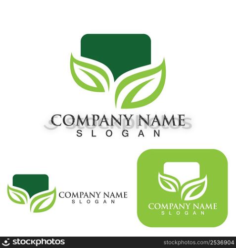 Green leaf ecology Logo nature element vector