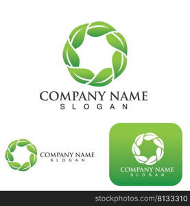 Green  leaf ecology Logo nature element vector