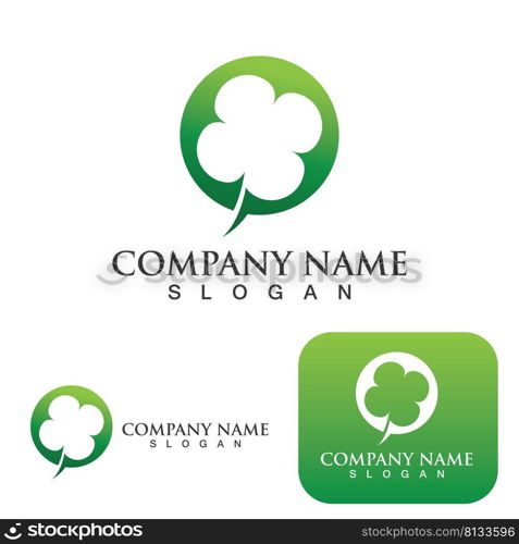 Green  leaf ecology Logo nature element vector