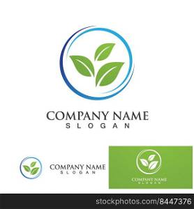 Green  leaf ecology Logo nature element vector