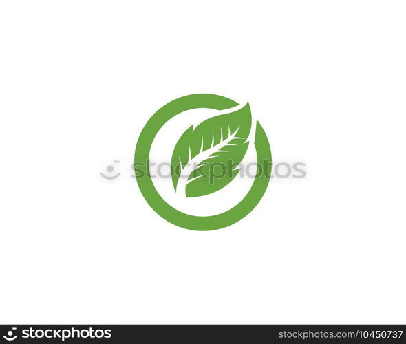 Green leaf ecology nature element vector