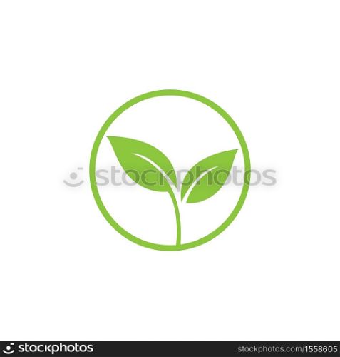 Green leaf ecology nature element vector