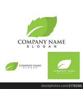 green leaf ecology nature element vector icon,
