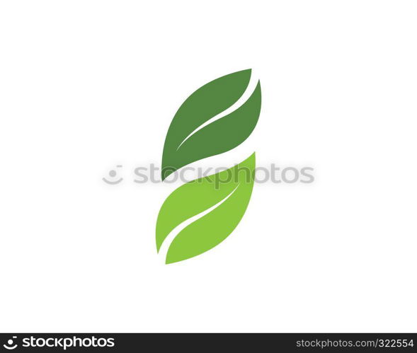 Green leaf ecology nature element vector icon