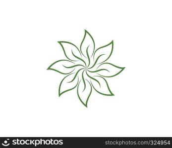Green leaf ecology nature element vector icon