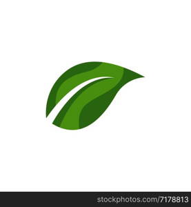 green leaf ecology nature element vector icon