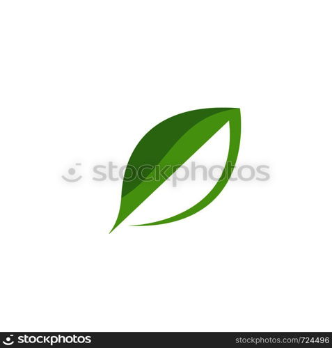 green leaf ecology nature element vector icon