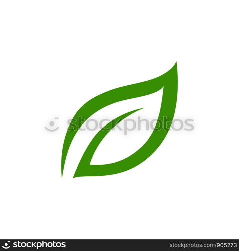 green leaf ecology nature element vector icon