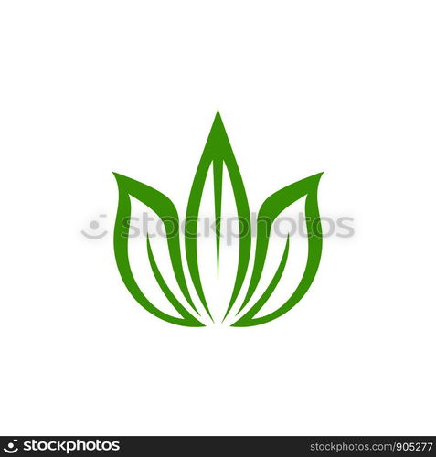 green leaf ecology nature element vector icon