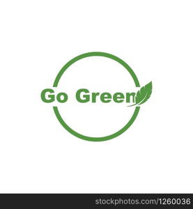 green leaf ecology nature element vector icon of go green design