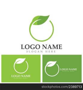 green leaf ecology nature element vector logo