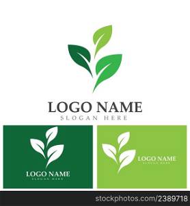 green leaf ecology nature element vector logo