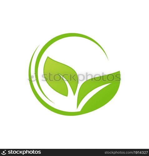 green leaf ecology nature logo element