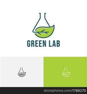 Green Leaf Ecology Tube Lab Nature Research Logo