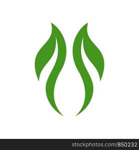 Green Leaf Flame Logo Template Illustration Design. Vector EPS 10.