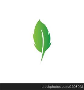 green leaf garden nature icon vector illustration template design