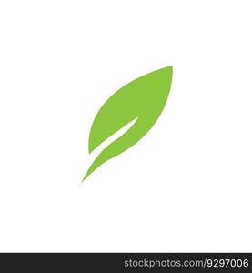 green leaf garden nature icon vector illustration template design