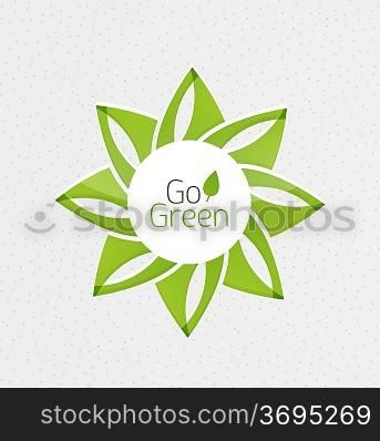 Green leaf icon concept. Vector illustration