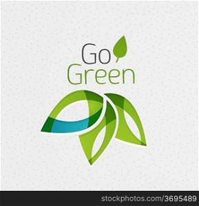 Green leaf icon concept. Vector illustration