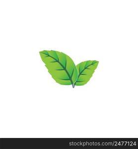 green leaf icon.vector illustration simple design.