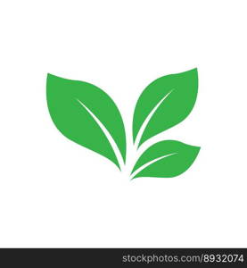 Green leaf illustration nature logo and symbol design