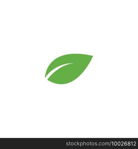 Green leaf illustration nature logo design