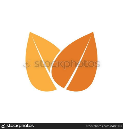 Green leaf illustration nature logo design