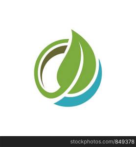Green Leaf in Circle Logo Template Illustration Design. Vector EPS 10.