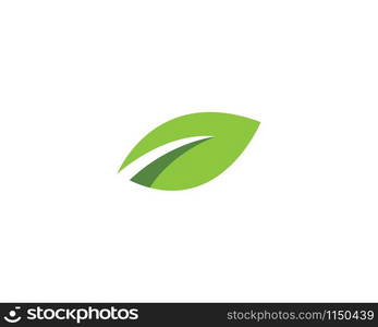 Green leaf logo ecology nature element vector