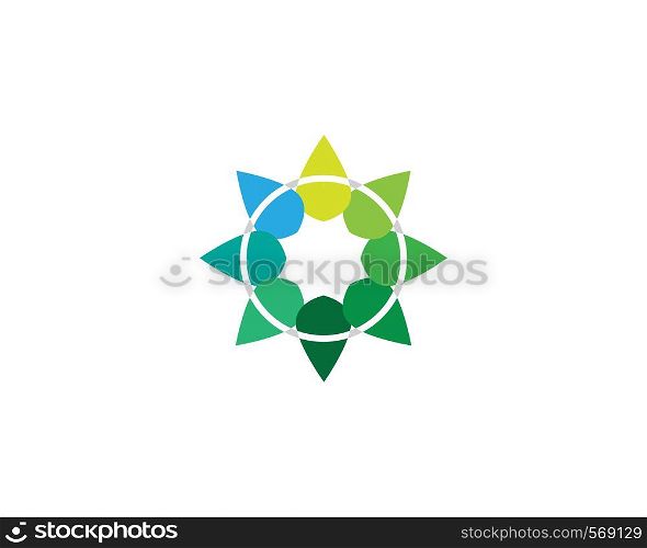 green leaf logo ecology nature element vector