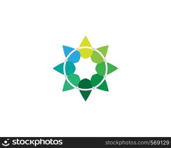 green leaf logo ecology nature element vector