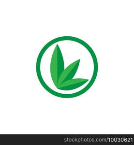 Green leaf logo ecology nature element vector icon