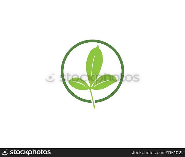 Green leaf logo ecology nature element vector icon