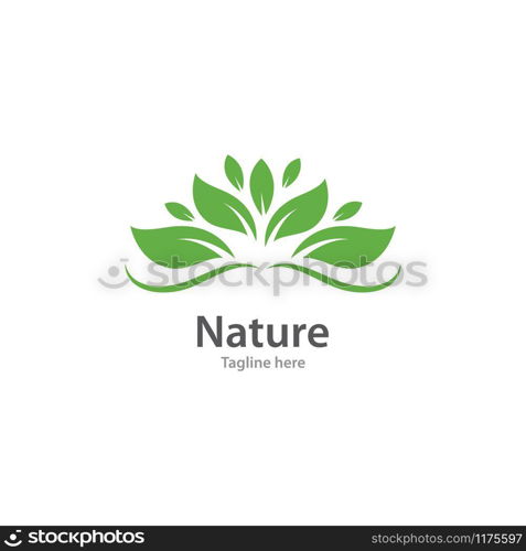 Green leaf logo ecology nature element vector icon