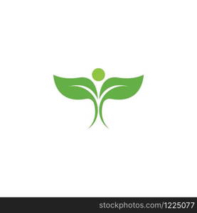 Green leaf logo ecology nature element vector icon