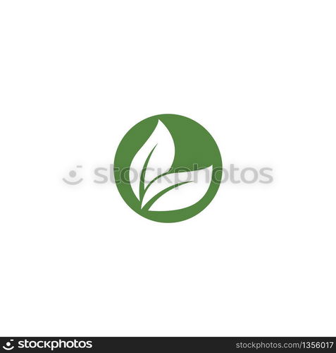 Green leaf logo ecology nature element vector icon