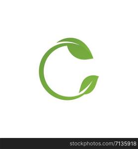 Green leaf logo ecology nature element vector icon