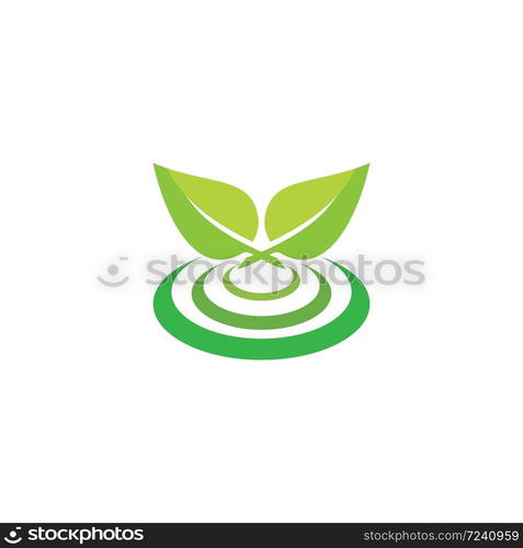 Green leaf logo ecology nature element vector icon