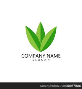 Green leaf logo ecology nature element vector icon