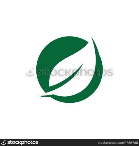 green leaf logo ecology nature vector icon