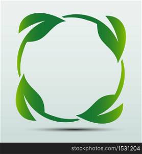 Green leaf logo,ecology nature.Vector illustration